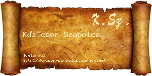 Kácsor Szabolcs névjegykártya